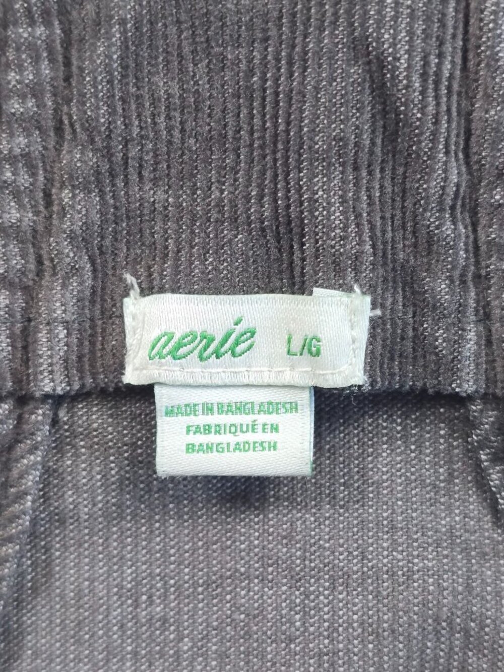 Aerie Corduroy Overalls Large Dark Grey Womens - Picture 4 of 6